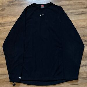 90s Nike Team Center Swoosh Fleece Therma-Fit Crewneck Sweatshirt